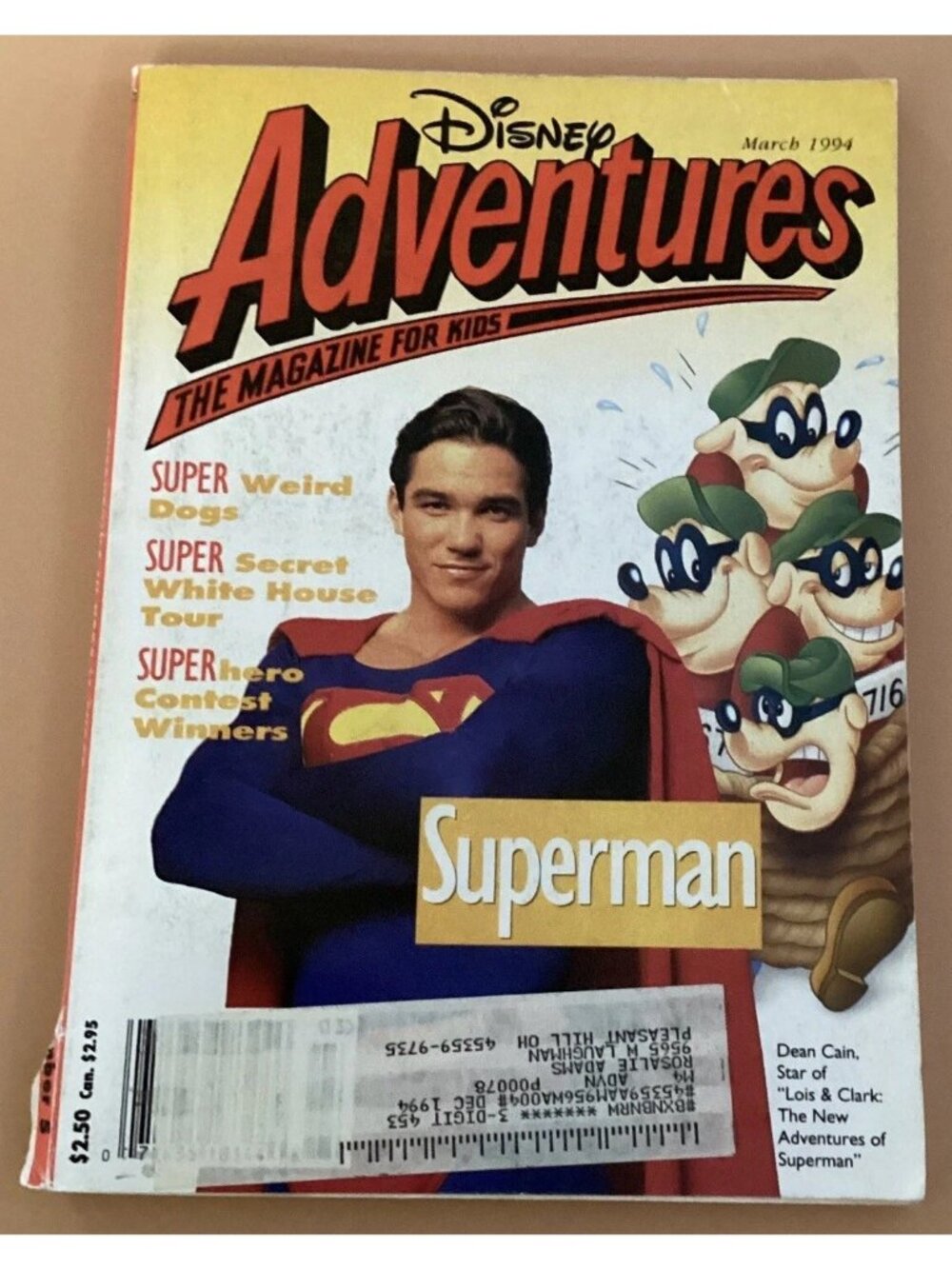 Vintage Disney Adventures Magazine March 1994 Lois And Clark Dean Cain